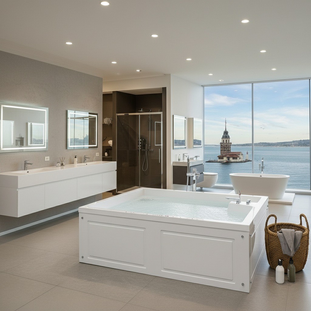Fiesta Acrylic Freestanding Bathtub Made in Turkey